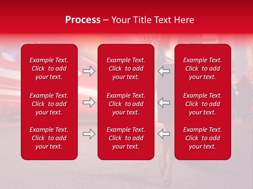 Girl New York Caucasian PowerPoint Template