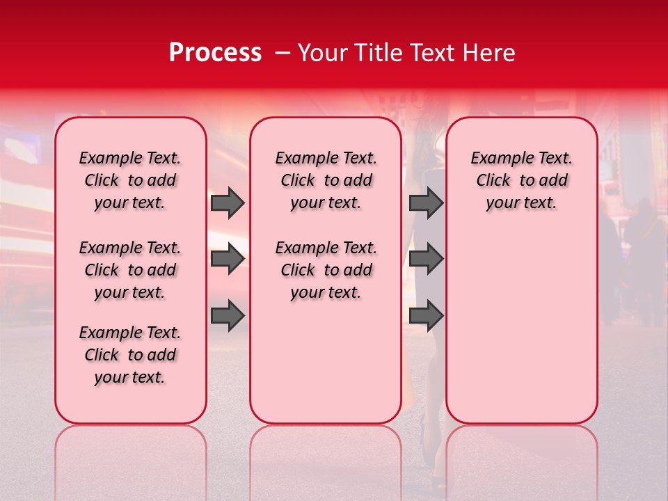 Girl New York Caucasian PowerPoint Template