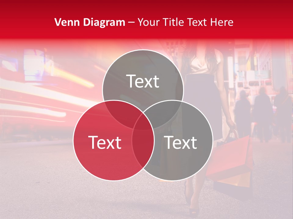 Girl New York Caucasian PowerPoint Template