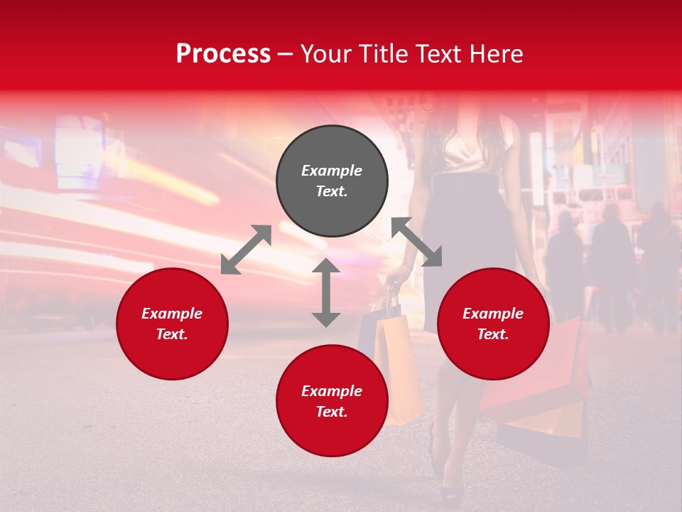 Girl New York Caucasian PowerPoint Template