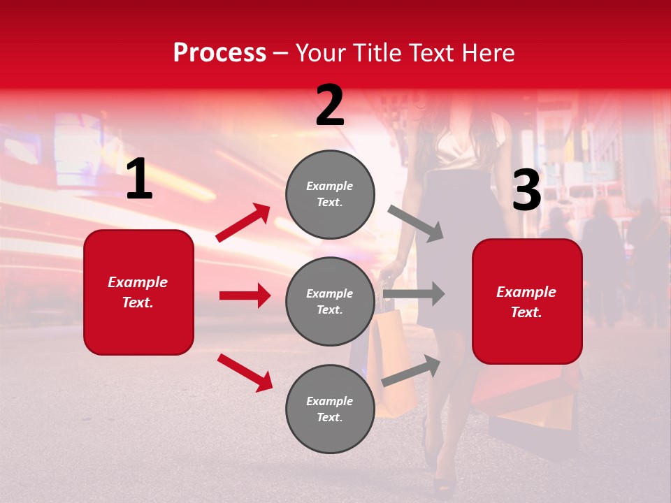 Girl New York Caucasian PowerPoint Template