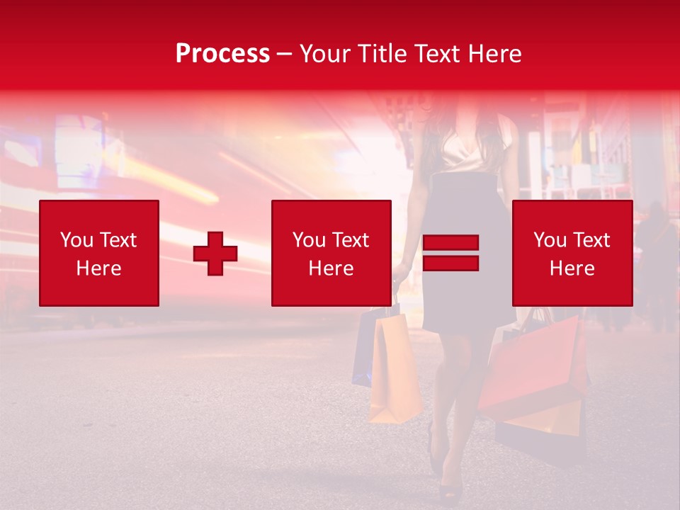 Girl New York Caucasian PowerPoint Template