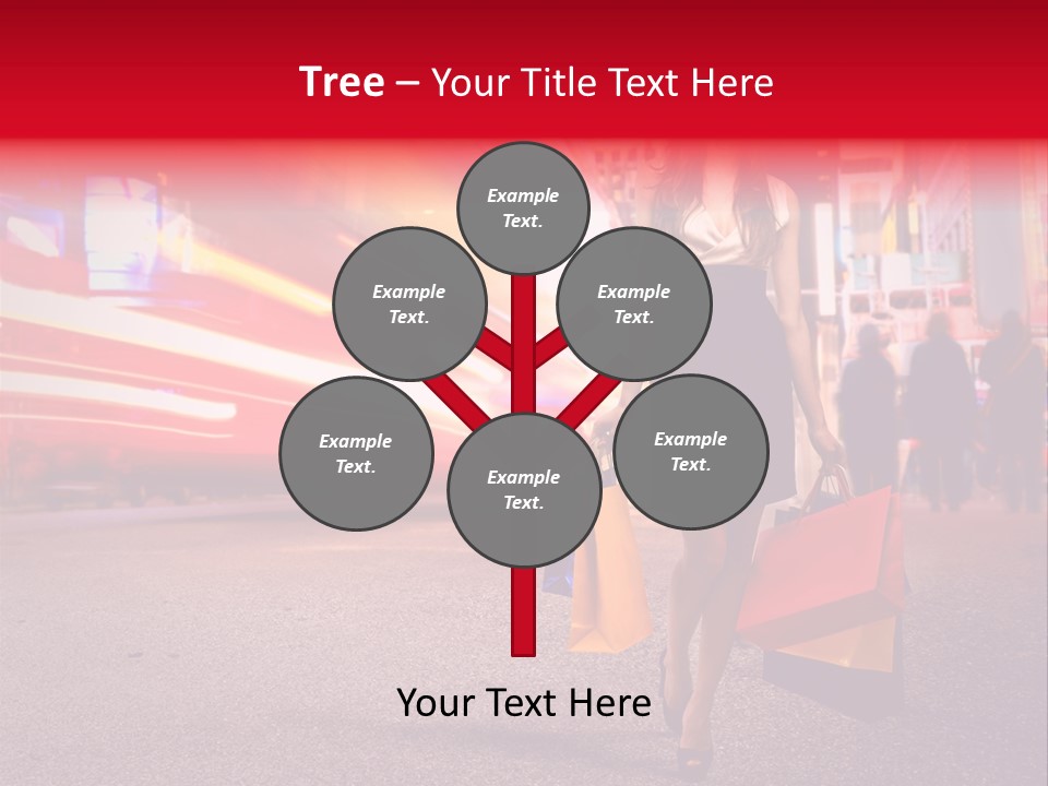 Girl New York Caucasian PowerPoint Template