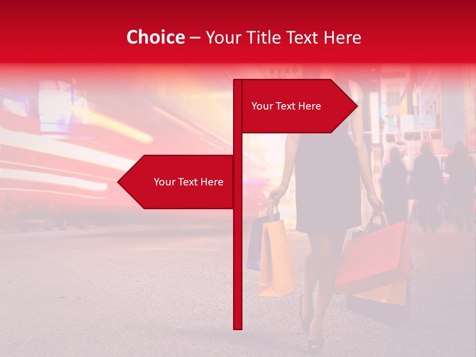 Girl New York Caucasian PowerPoint Template