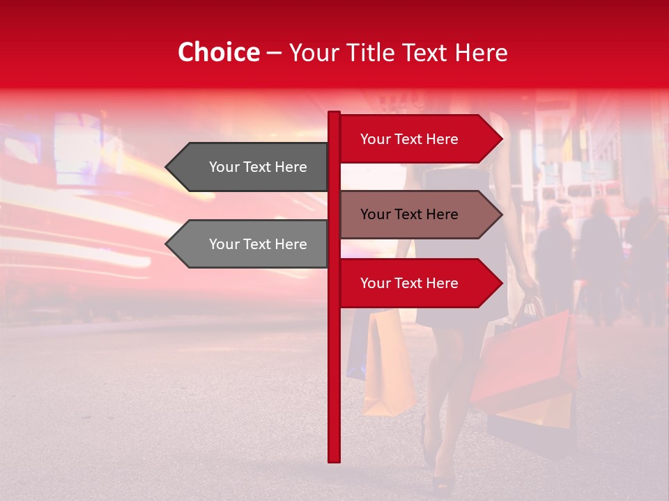 Girl New York Caucasian PowerPoint Template