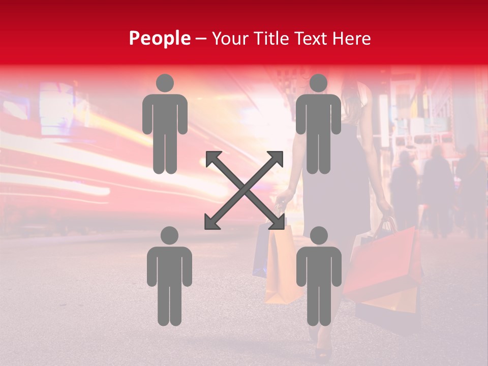 Girl New York Caucasian PowerPoint Template