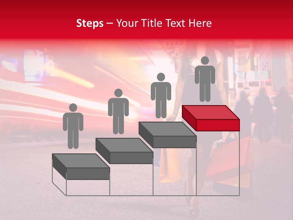 Girl New York Caucasian PowerPoint Template