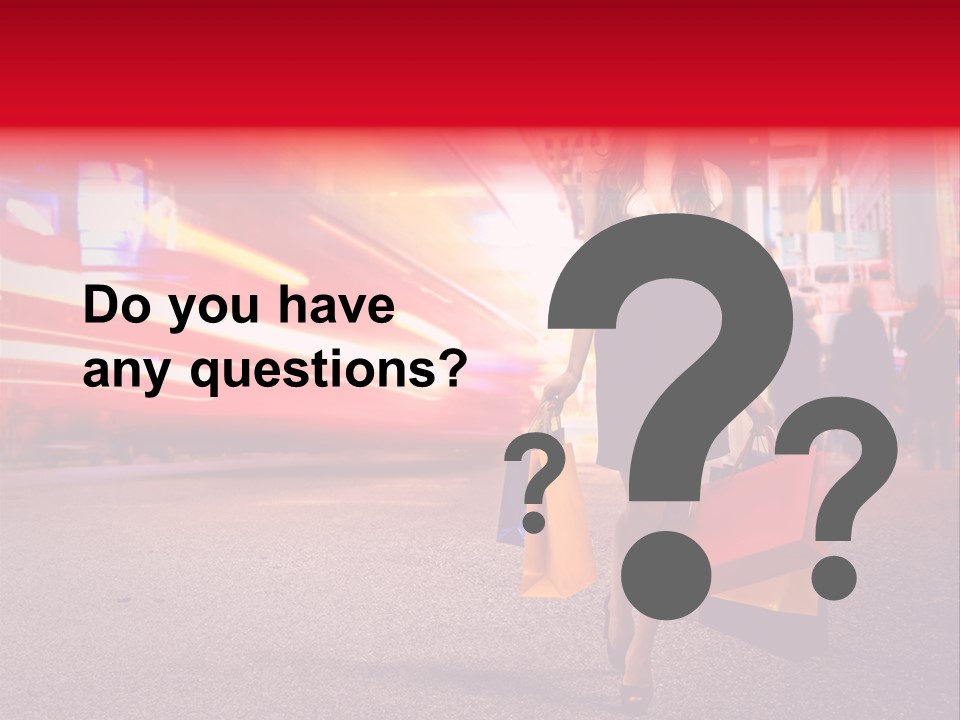 Girl New York Caucasian PowerPoint Template