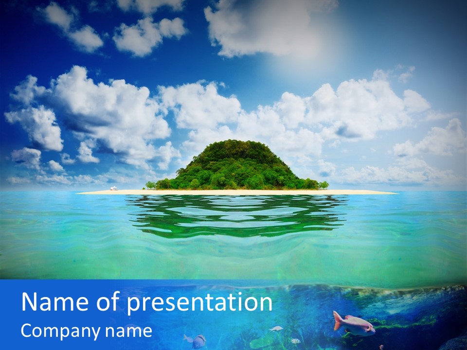 Sea Coast Sand PowerPoint Template