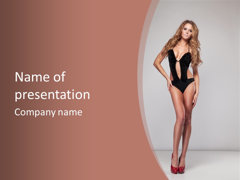 Spa Portrait Fashion PowerPoint Template