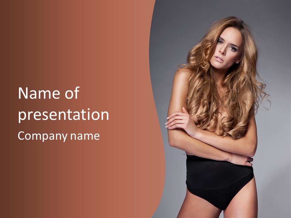 Touch Blond Lifestyle PowerPoint Template