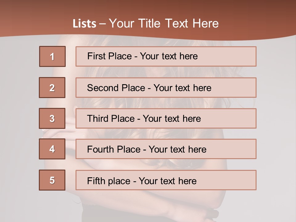Touch Blond Lifestyle PowerPoint Template