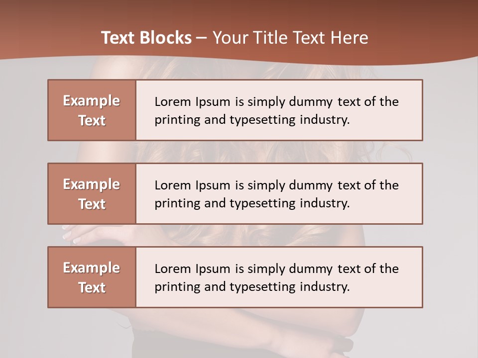 Touch Blond Lifestyle PowerPoint Template