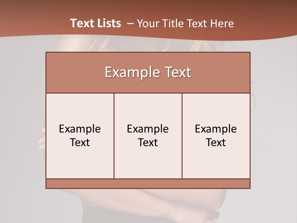 Touch Blond Lifestyle PowerPoint Template