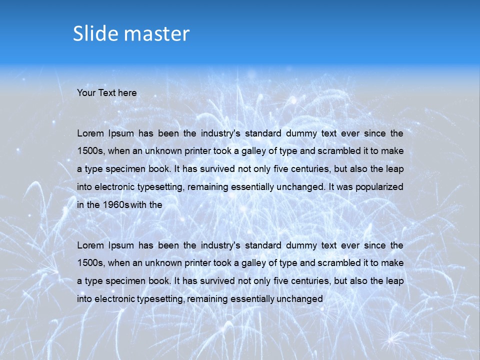 Black Fire Sky PowerPoint Template