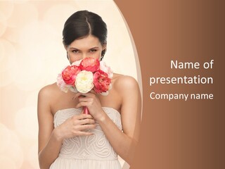 Bridesmaid Engagement Lady PowerPoint Template