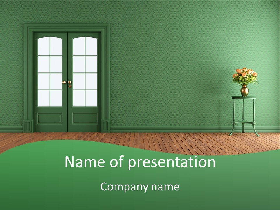 Nobody Empty Hardwood PowerPoint Template