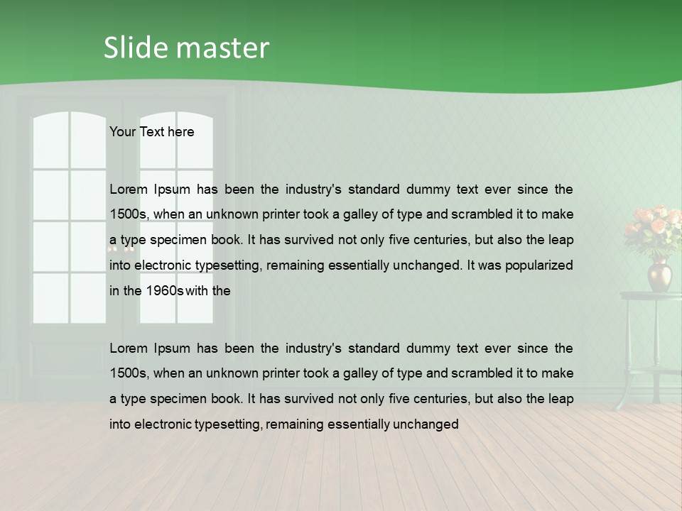 Nobody Empty Hardwood PowerPoint Template
