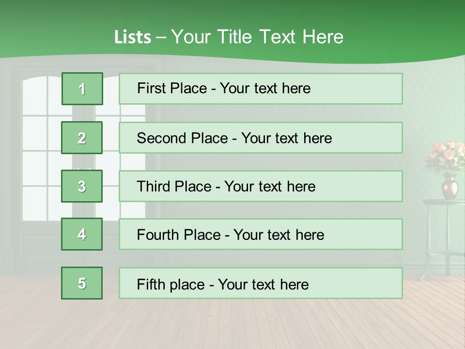 Nobody Empty Hardwood PowerPoint Template