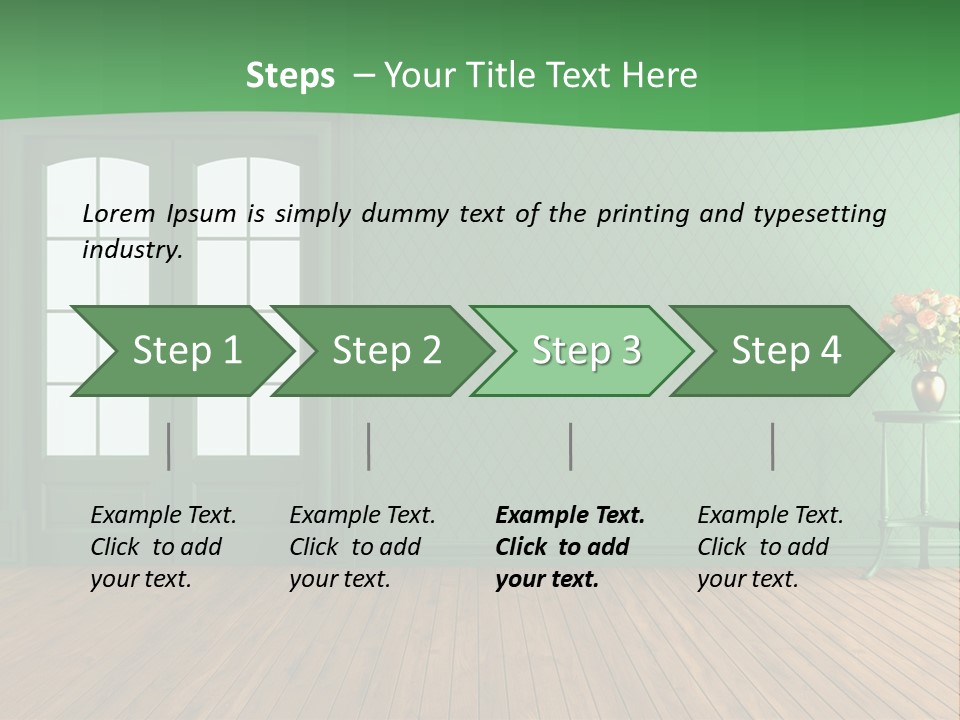 Nobody Empty Hardwood PowerPoint Template
