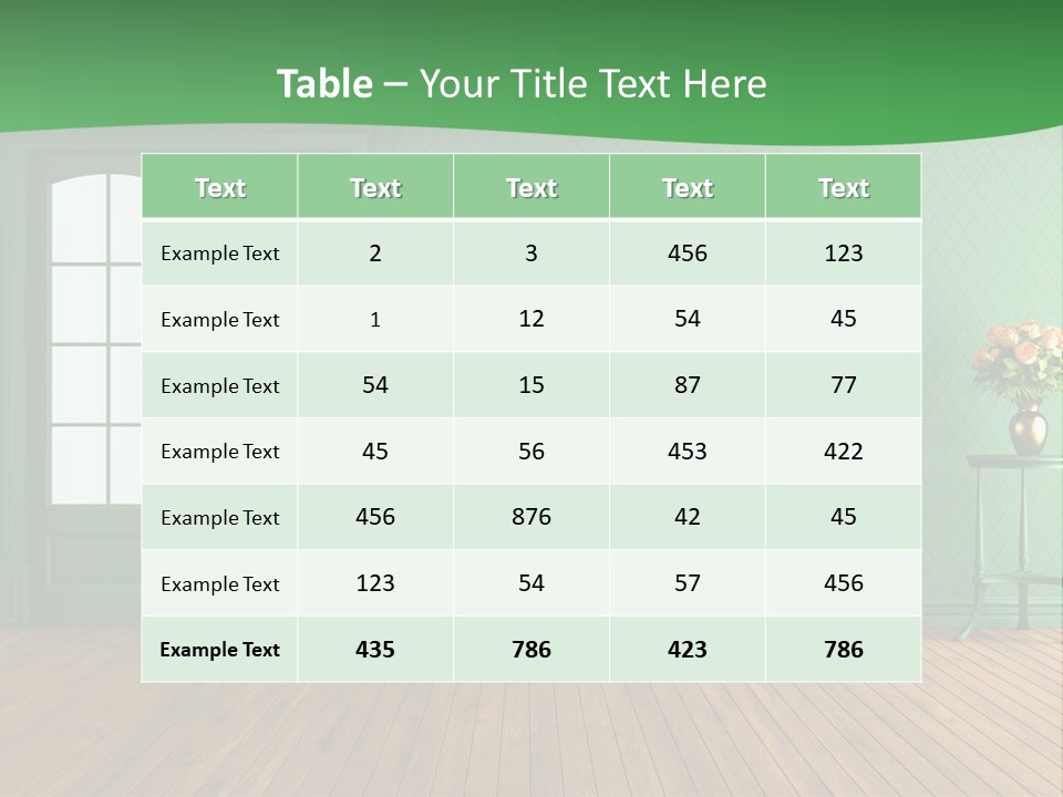 Nobody Empty Hardwood PowerPoint Template