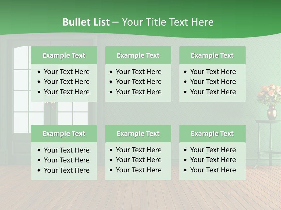 Nobody Empty Hardwood PowerPoint Template