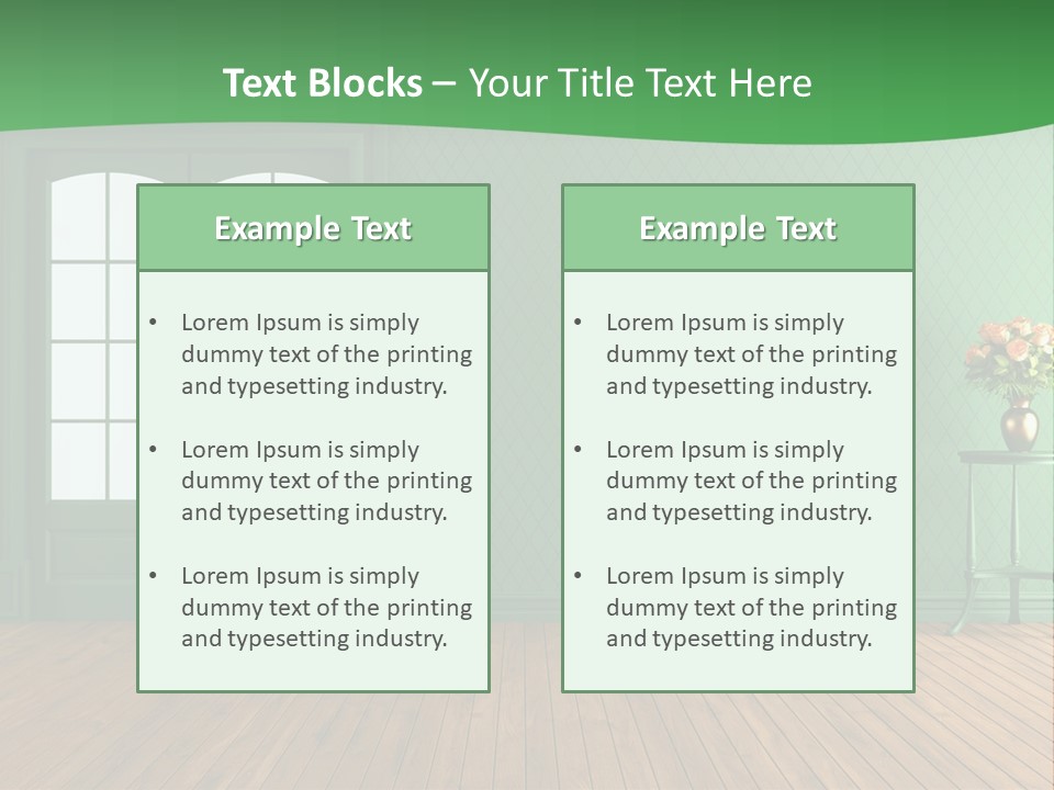 Nobody Empty Hardwood PowerPoint Template