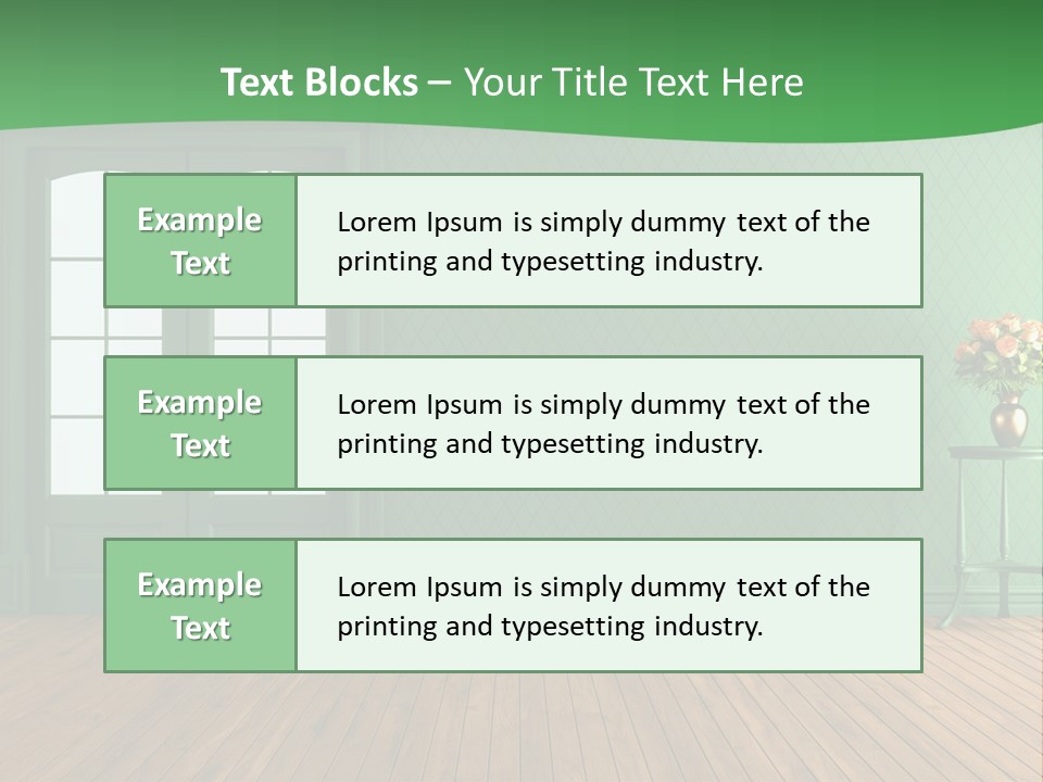 Nobody Empty Hardwood PowerPoint Template