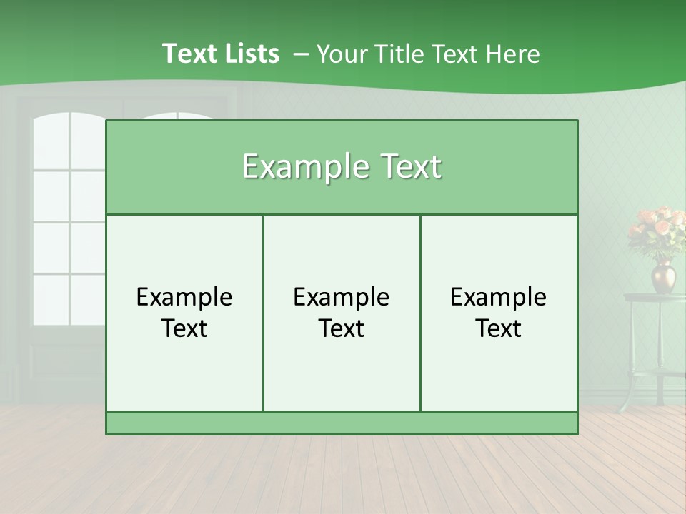 Nobody Empty Hardwood PowerPoint Template