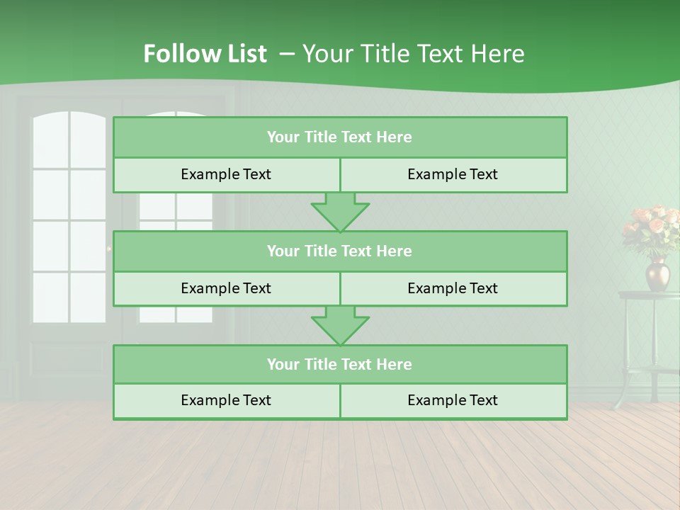 Nobody Empty Hardwood PowerPoint Template
