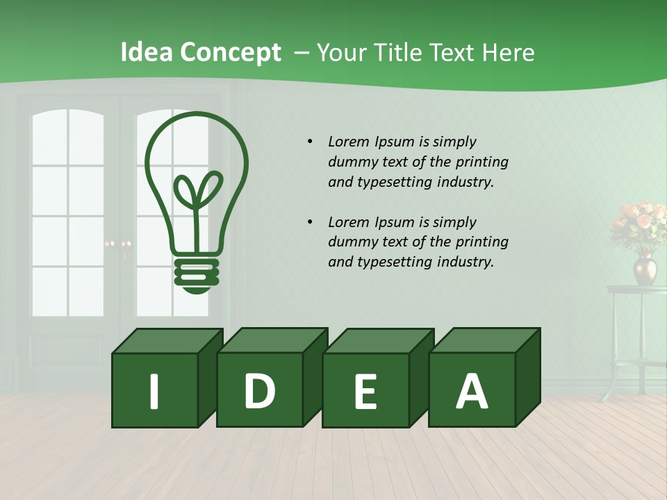 Nobody Empty Hardwood PowerPoint Template