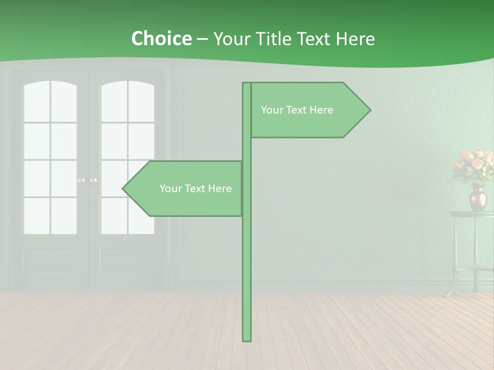 Nobody Empty Hardwood PowerPoint Template