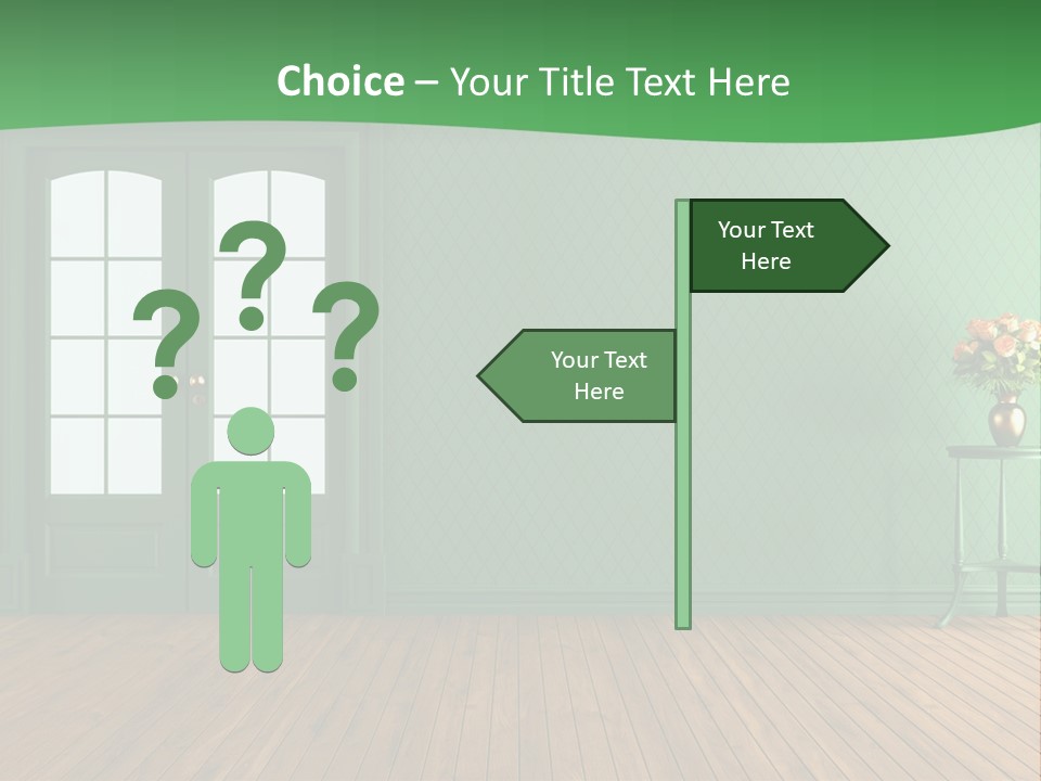 Nobody Empty Hardwood PowerPoint Template