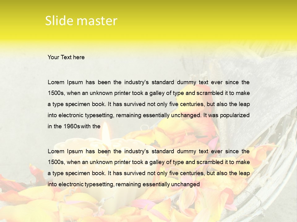 Still Life Rose Petal Mother's Day PowerPoint Template