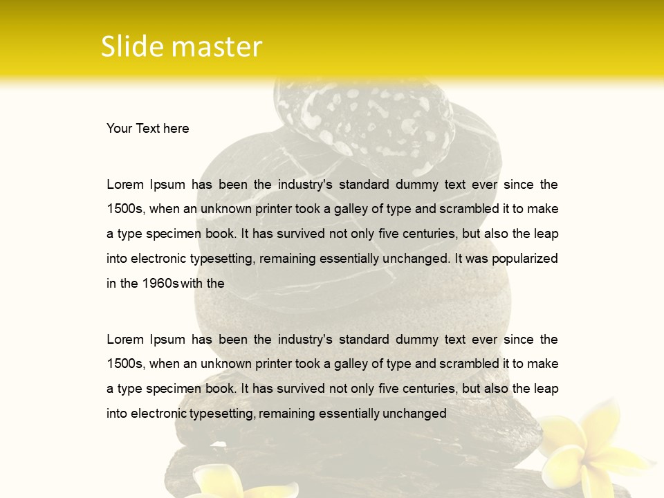 Nature Stone Plumeria PowerPoint Template