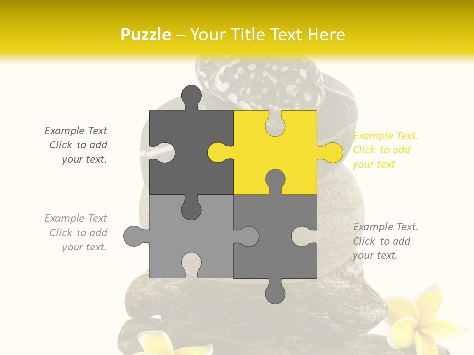 Nature Stone Plumeria PowerPoint Template
