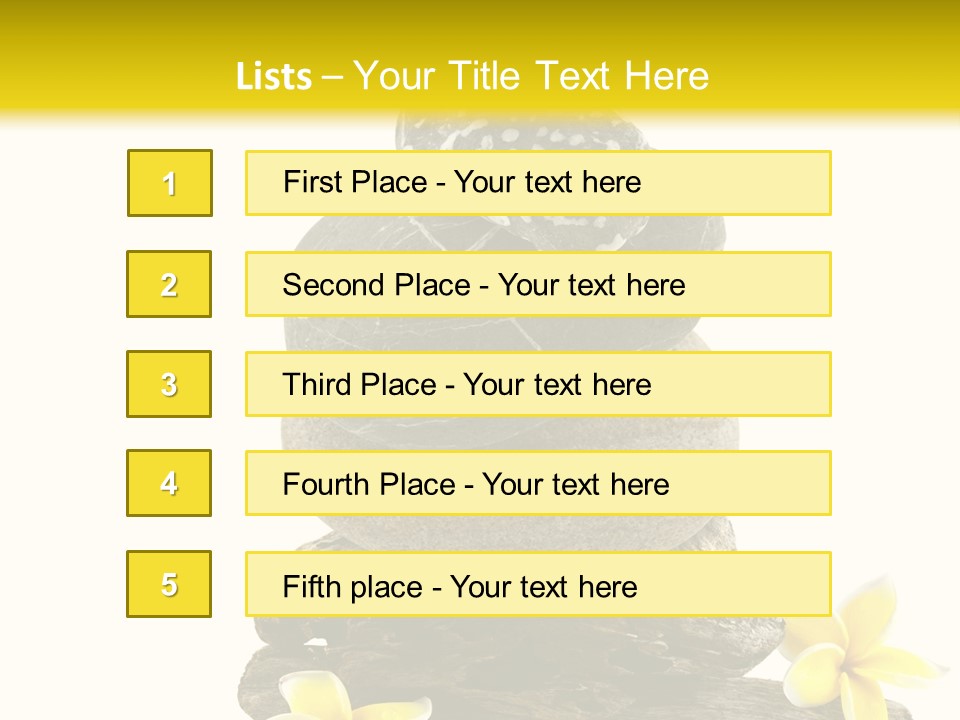 Nature Stone Plumeria PowerPoint Template