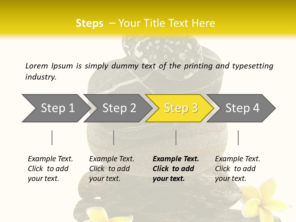 Nature Stone Plumeria PowerPoint Template