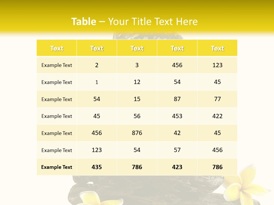 Nature Stone Plumeria PowerPoint Template