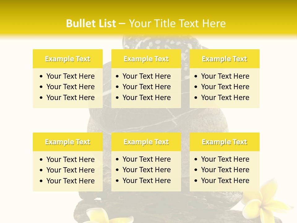 Nature Stone Plumeria PowerPoint Template