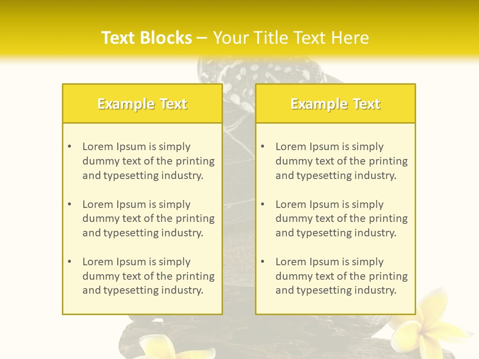 Nature Stone Plumeria PowerPoint Template