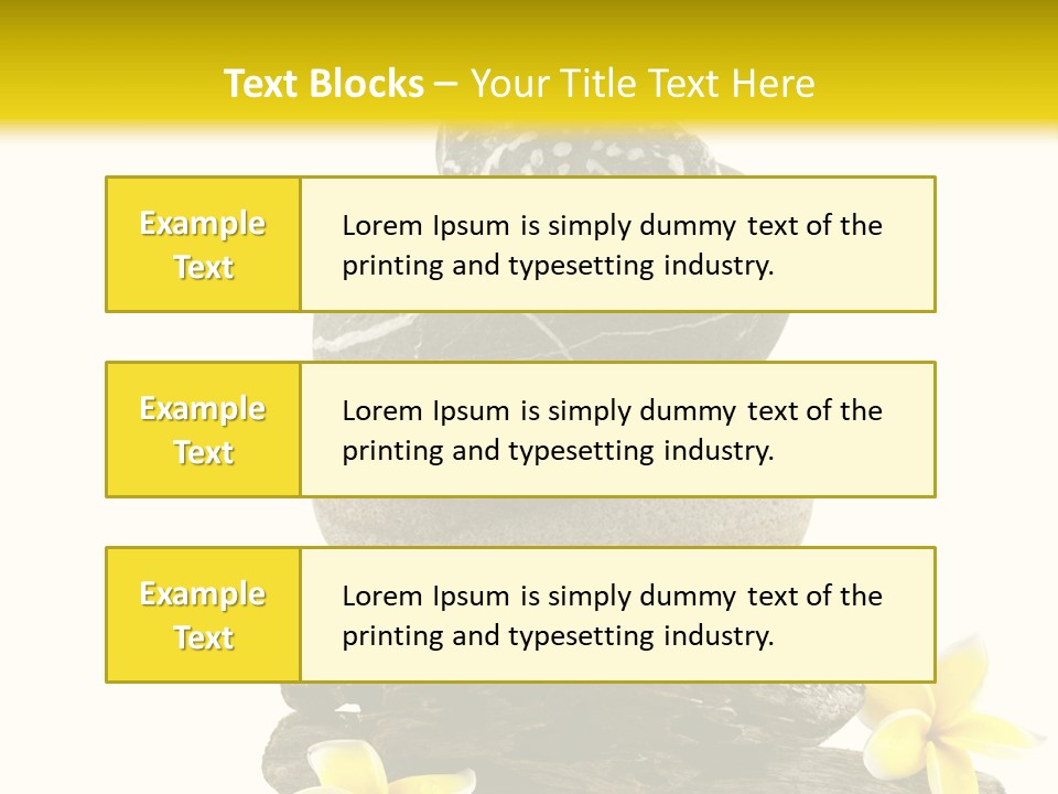 Nature Stone Plumeria PowerPoint Template