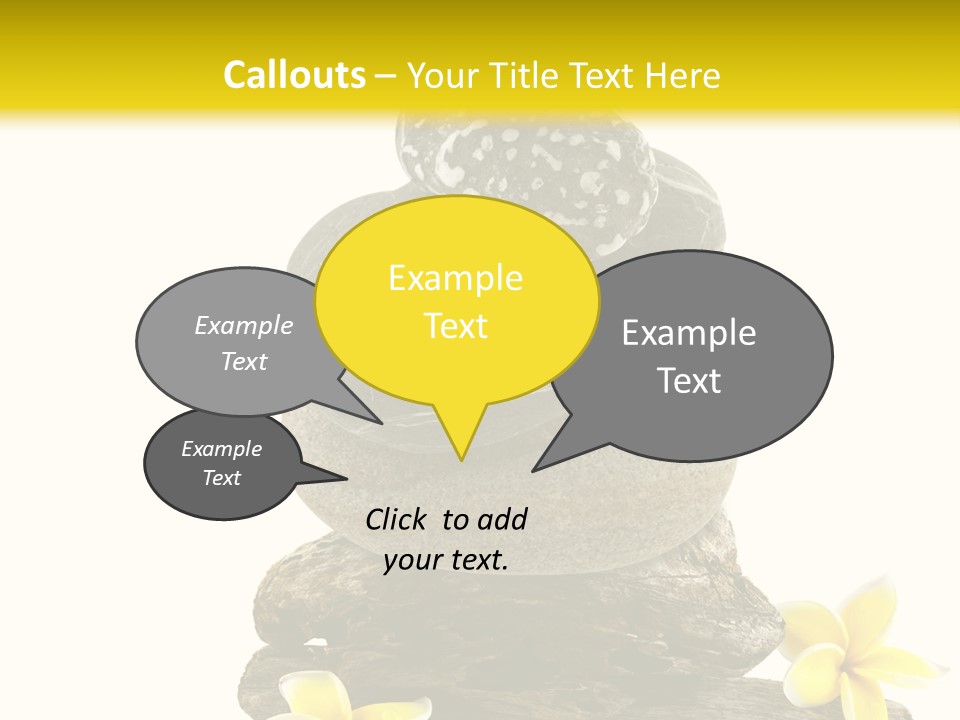 Nature Stone Plumeria PowerPoint Template