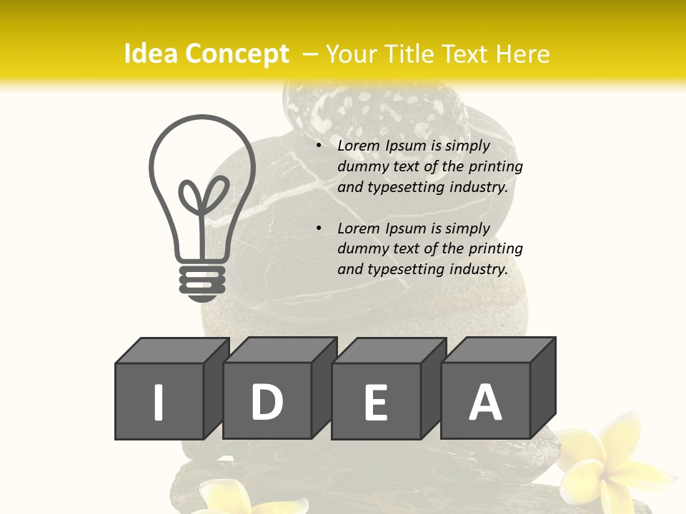 Nature Stone Plumeria PowerPoint Template
