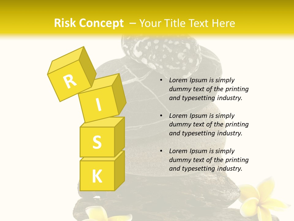 Nature Stone Plumeria PowerPoint Template