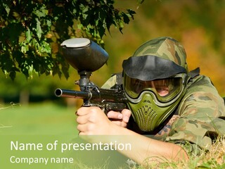 Paint Safety Weapon PowerPoint Template