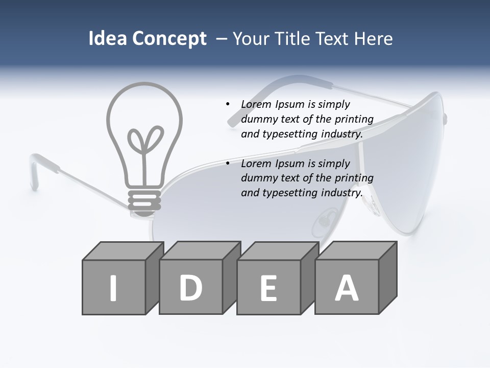 Eyesight Medical Sunglasses PowerPoint Template