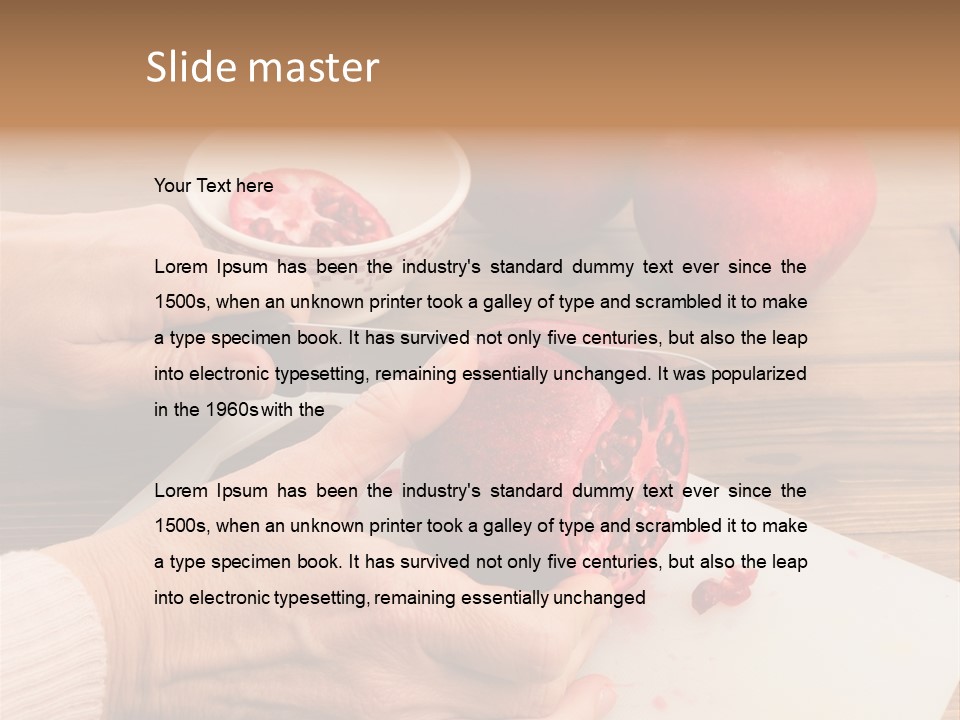 Vitamins Tannins Red PowerPoint Template