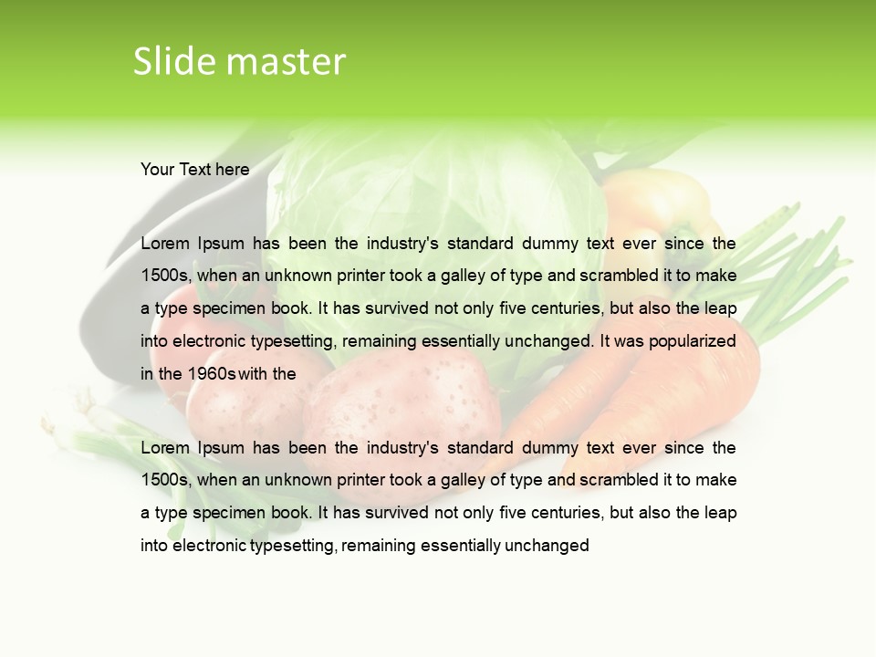 Vegetable Green Ripe PowerPoint Template