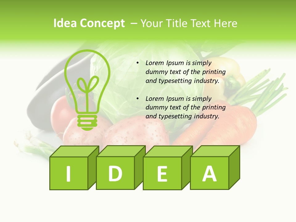 Vegetable Green Ripe PowerPoint Template